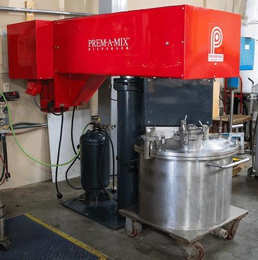 Used Premier 40 Gallon SS Jacketed Vacuum Mixer/Disperser