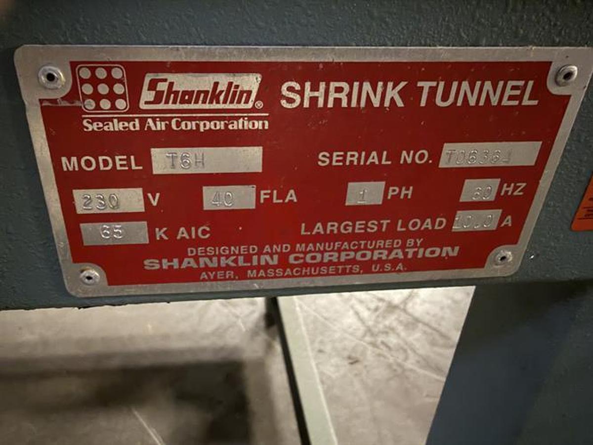 Used Shanklin Model T6H Shrink Tunnel