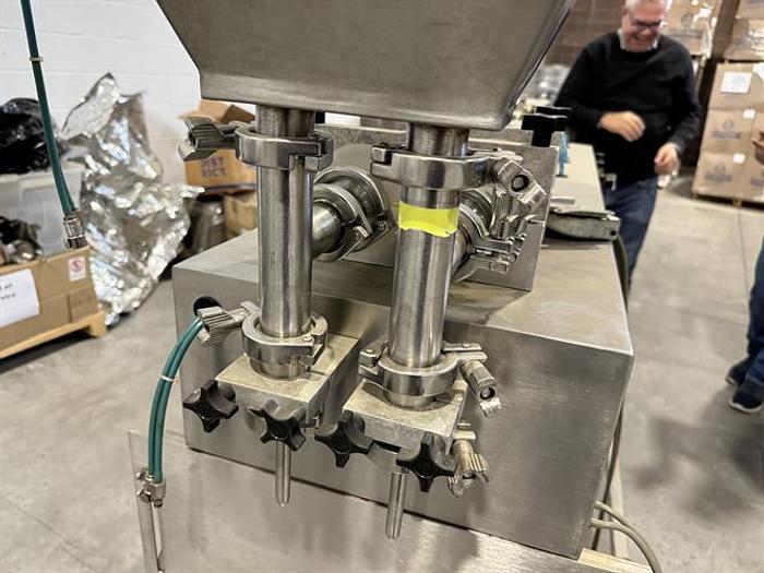 Used Keith Machinery model TPFS Stainless steel 2 piston filler