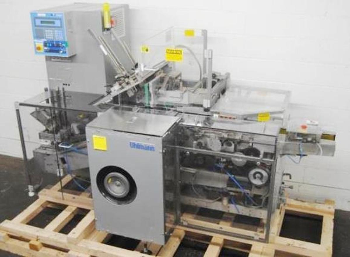 Used Uhlmann model C100 Cartoner with blister feed