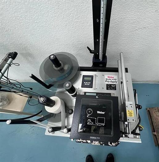 Used Weber Model 4300 Pro Apply Labeler and Printer