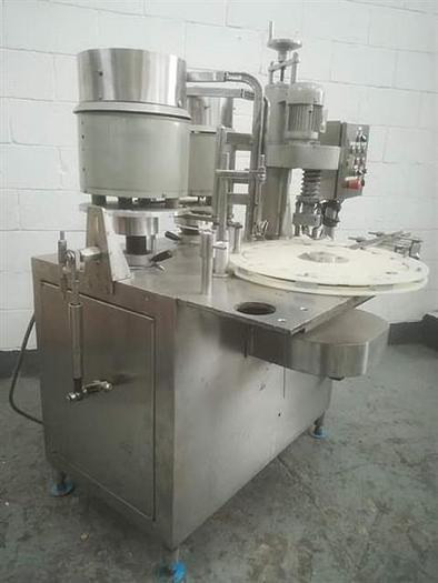 Used Mar model M stainless steel Monoblock type automatic piston filler