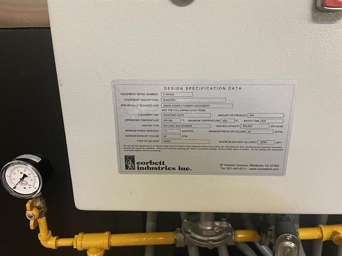 Used Bauer 322 1000 lb/hr Batch Dry Nut Roaster