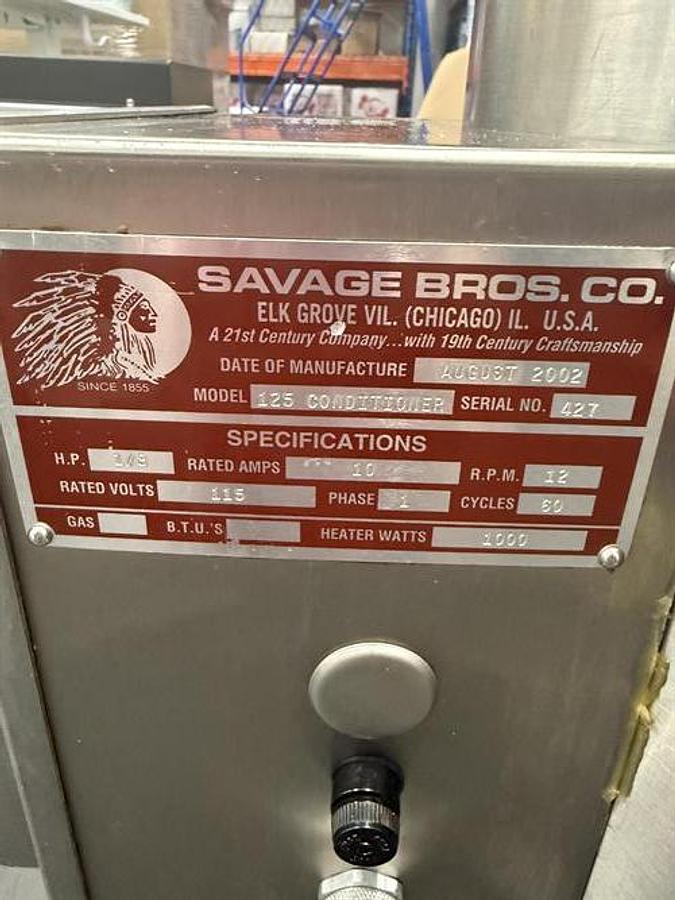 Used Savage 125-lb Stainless Steel Chocolate Melter