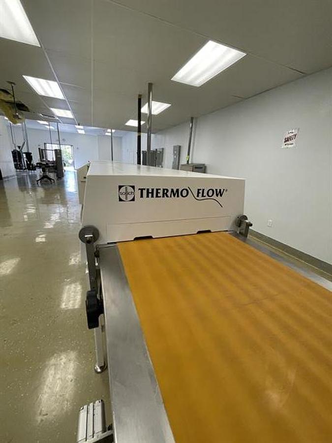 Used Sollich TTS-620 24" wide Temperstatic Enrober with Sollich Thermo Flow 40-ft Cooling Tunnel