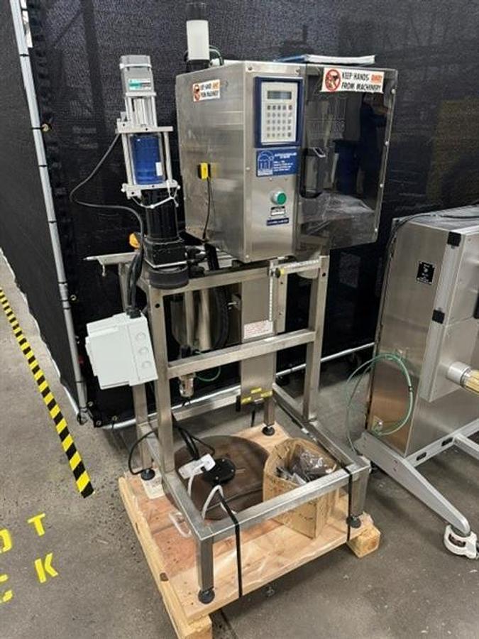 Used Marburg Model M-625FB Auto Cap Sealer/Shrink Bander