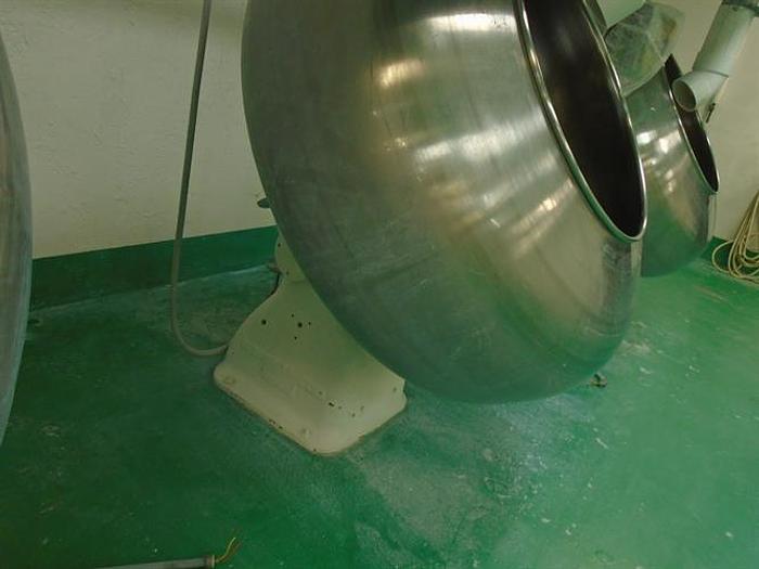 Used Skerman 60" Diameter Stainless Steel Coating Pan