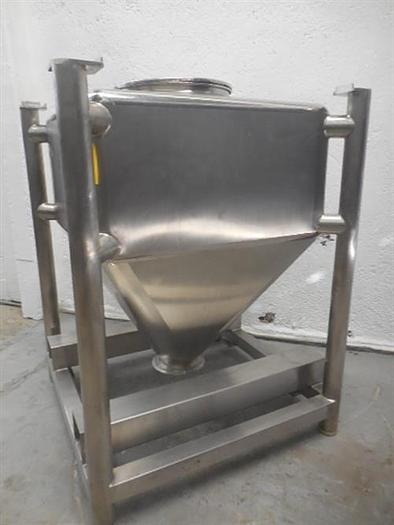 Used Stainless steel 211 gallon bin container.
