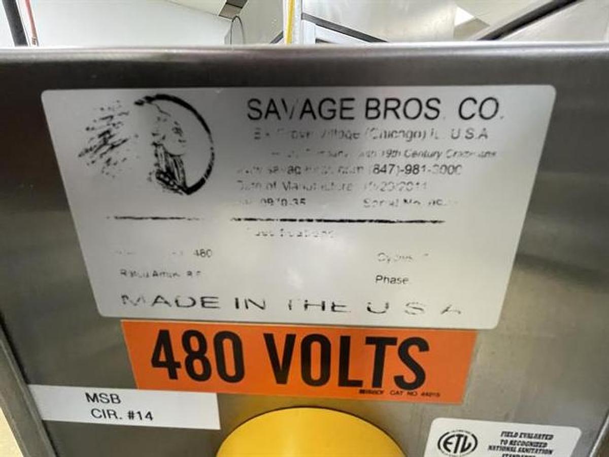 Used Savage 450-lb Stainless Steel Chocolate Melter with Stainless Steel jacketed Pump