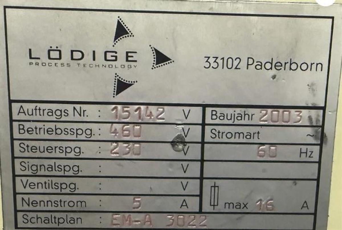 Used Lodige M20 20 Liter SS Jacketed Plow Mixer