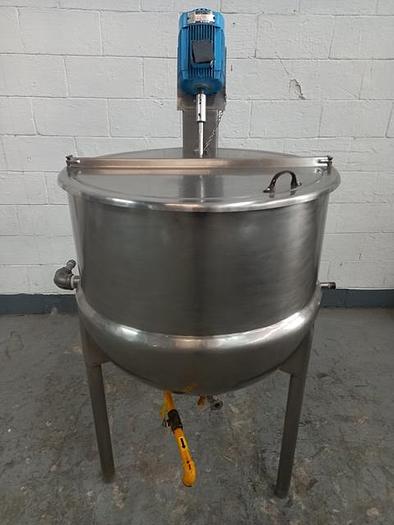 Used Stainless steel  85  gallon jacketed cooking & mixing kettle