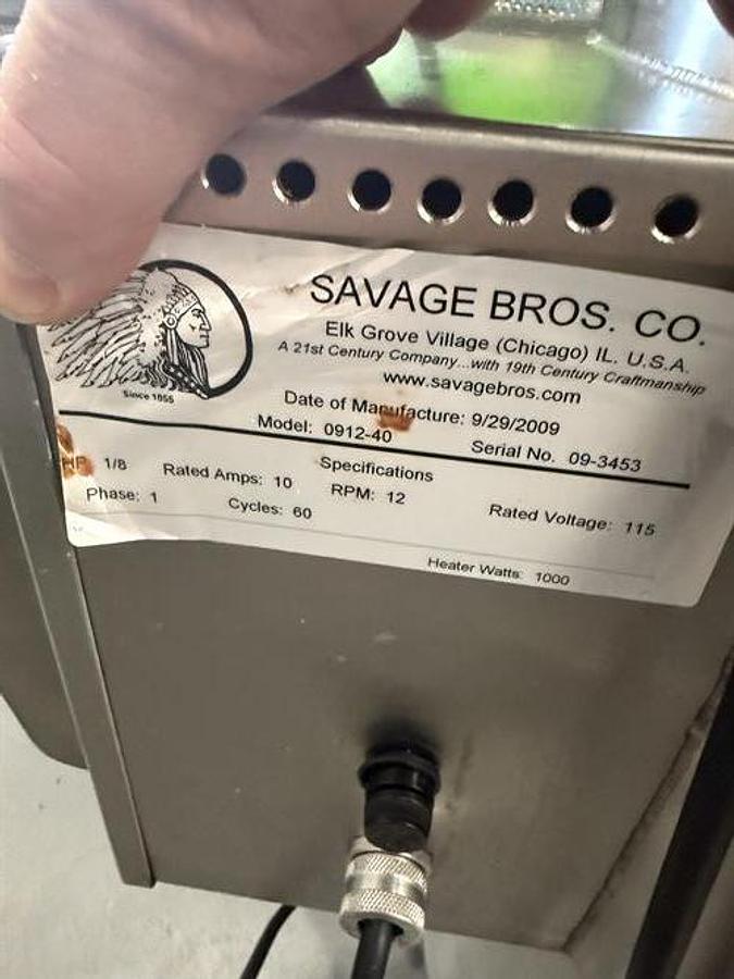 Used Savage 125-lb Stainless Steel Chocolate Melter