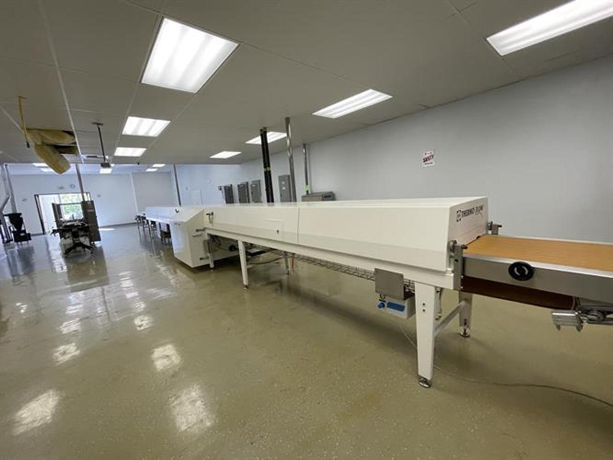 Used Sollich TTS-620 24" wide Temperstatic Enrober with Sollich Thermo Flow 40-ft Cooling Tunnel