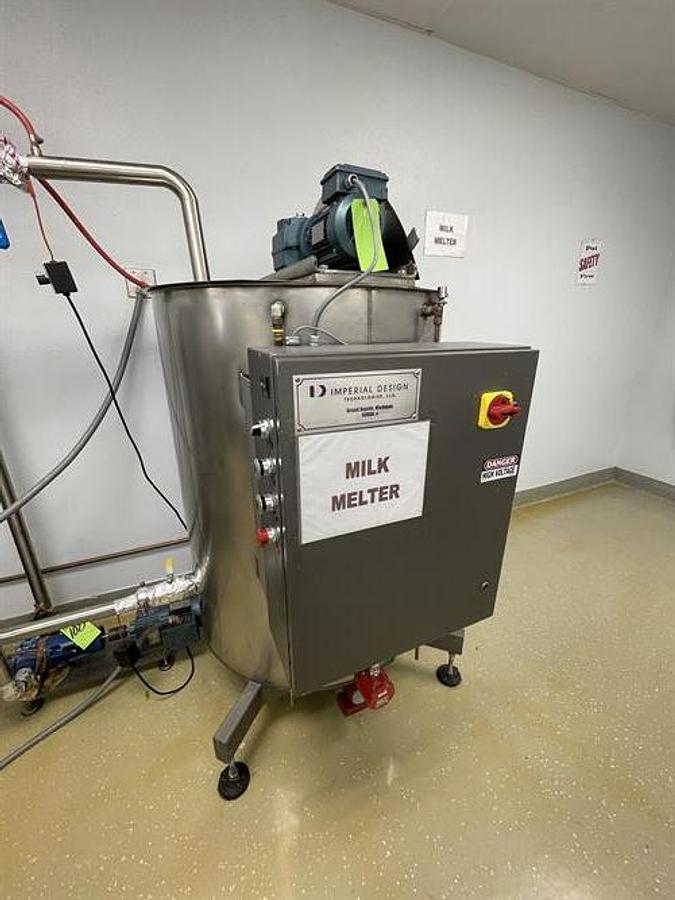 Used Imperial Design 1500 lb Stainless Steel Chocolate Melter