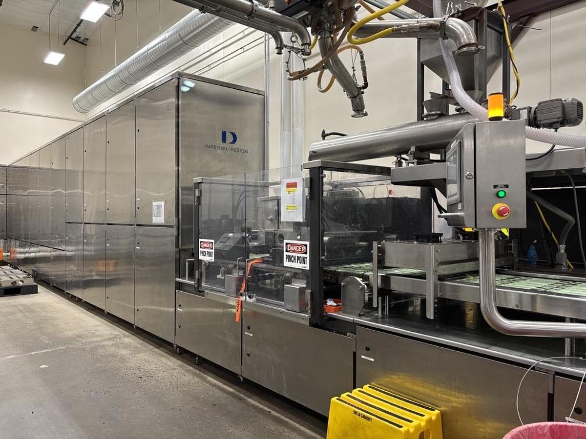Used Imperial 600 x 225 One Shot Molding Plant with Loesch Bar Wrapper