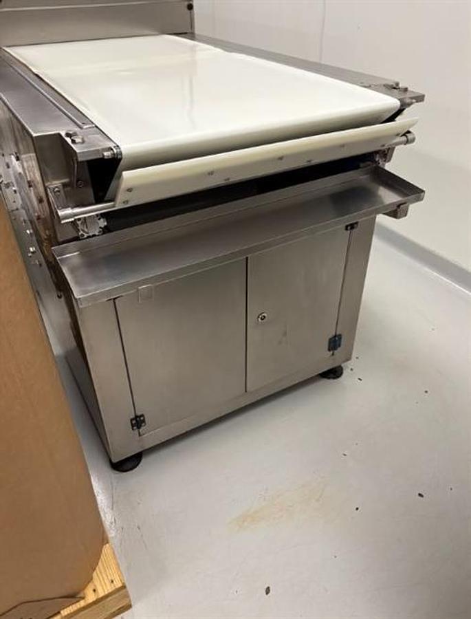 Used MK Machinery 24" wide x 50-ft long Stainless Steel Cooling Tunnel