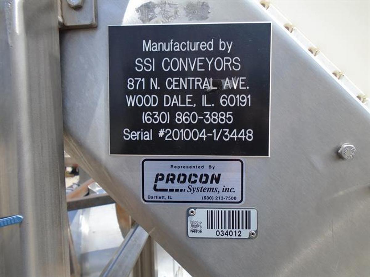 Used SSI Stainless Steel Inclined Elevator