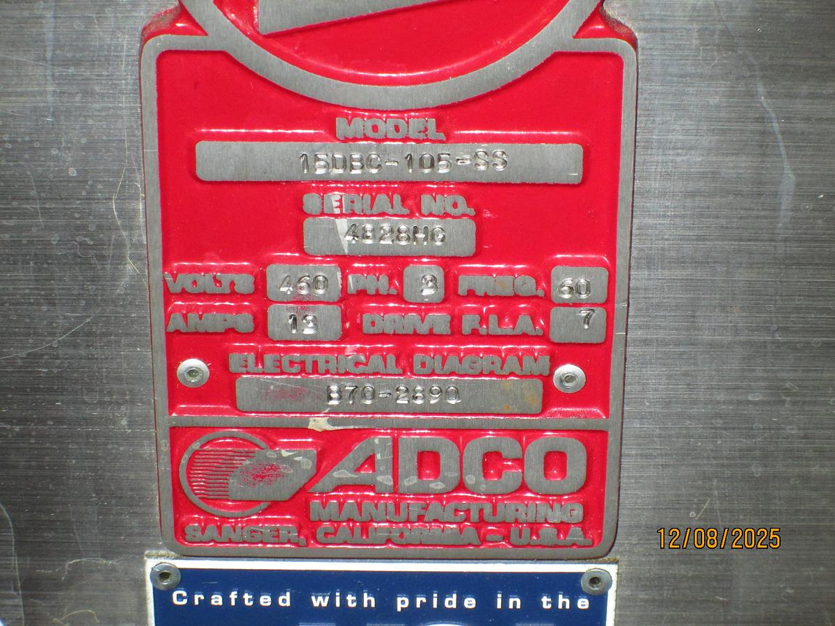 Used Adco Model 15DBC105SS Automatic Horizontal Cartoner