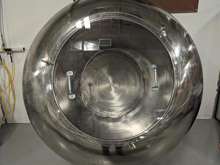Used Loynds 39" stainless steel polishing pan with ribs
