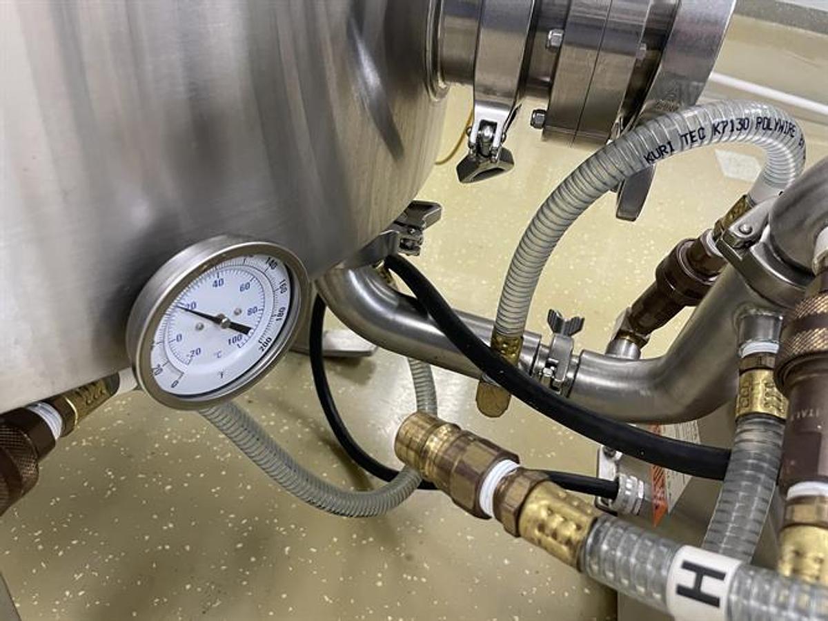 Used Savage 1250-lb Stainless Steel Chocolate Melter with Stainless Steel jacketed Pump