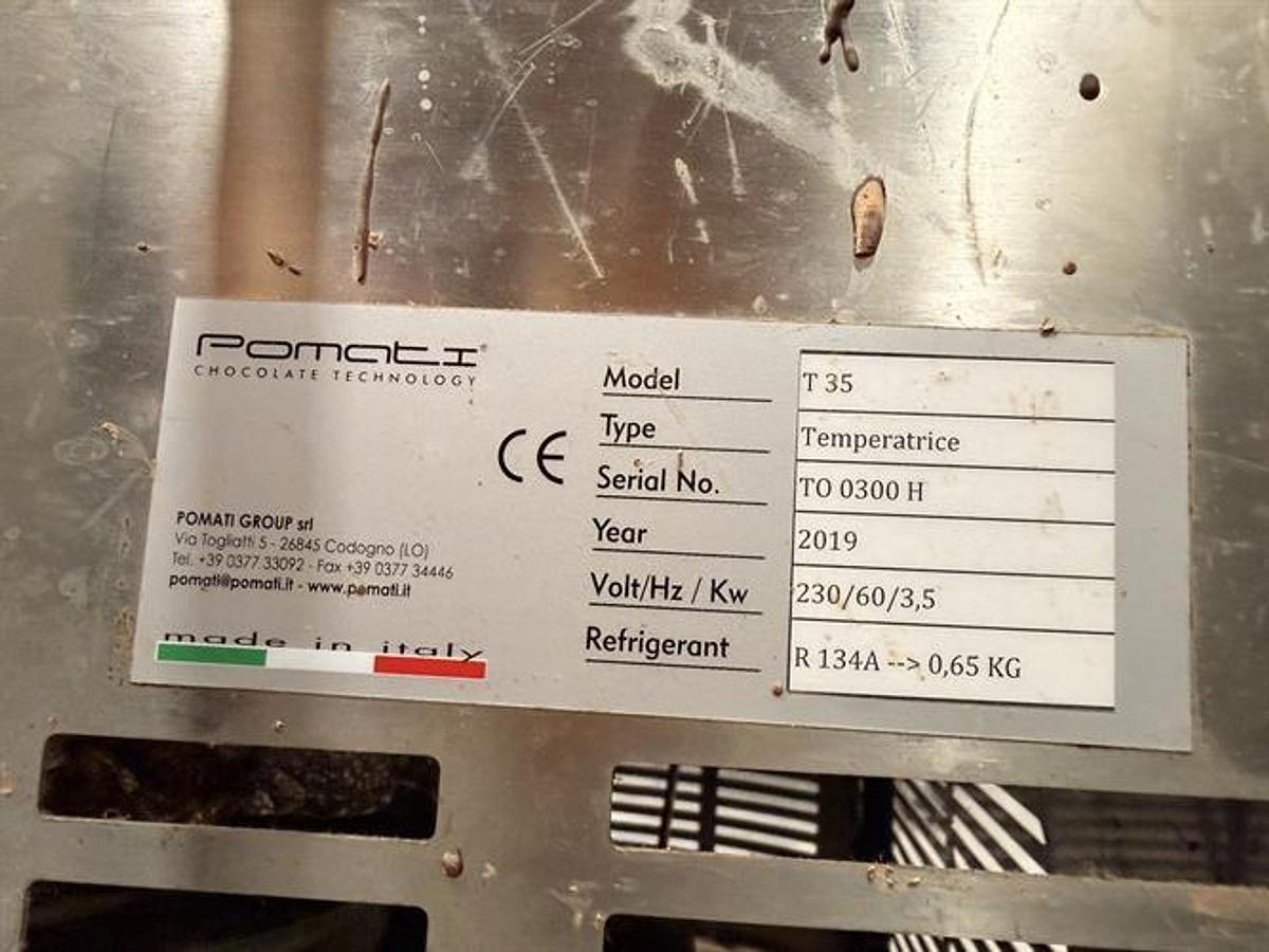 Used Pomati Model T35 Temperatrice Tempering Unit