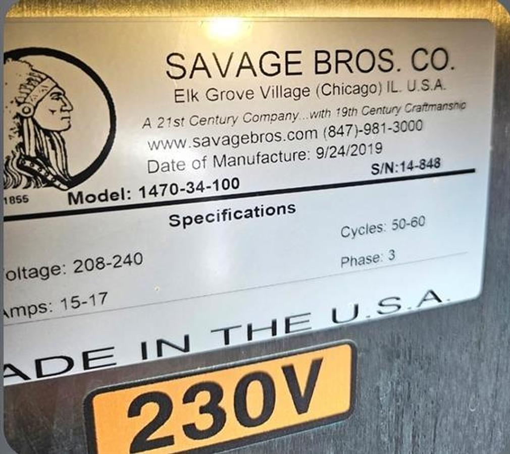 Used Savage 450-lb Stainless Steel Chocolate Tank with pump & Panner Drip Feeder