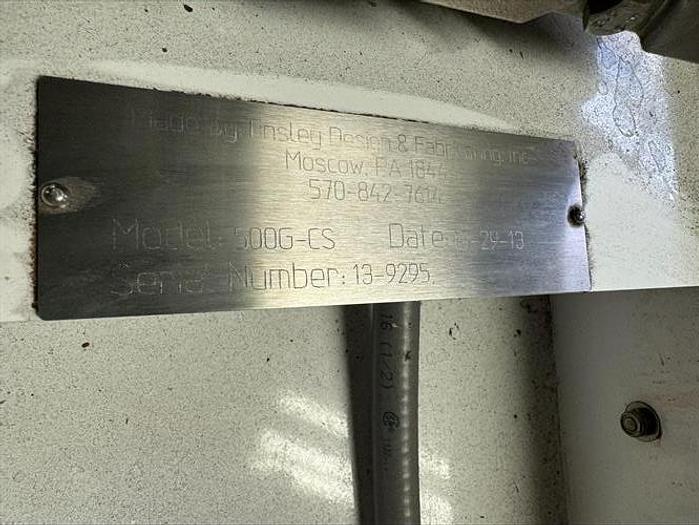 Used Tinsley 5000lb Carbon Steel Chocolate Tank