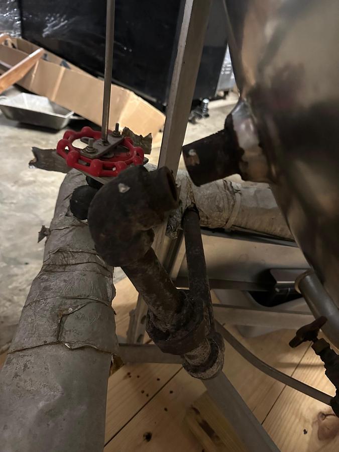 Used Lee 150 Gallon Stainless Steel Jacketed Cooking Kettle with Removable Basket