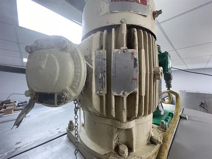 Used Groen 300 Gallon Stainless Steel Jacketed Kettle with High Shear and Prop Mixers