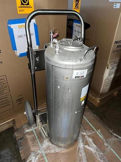Used Lafferty 16 gallon presurized stainless steel tank