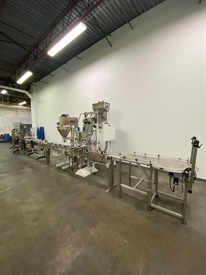 Used All-Fill Bottle Filling Line with Auger & Scale Fillers