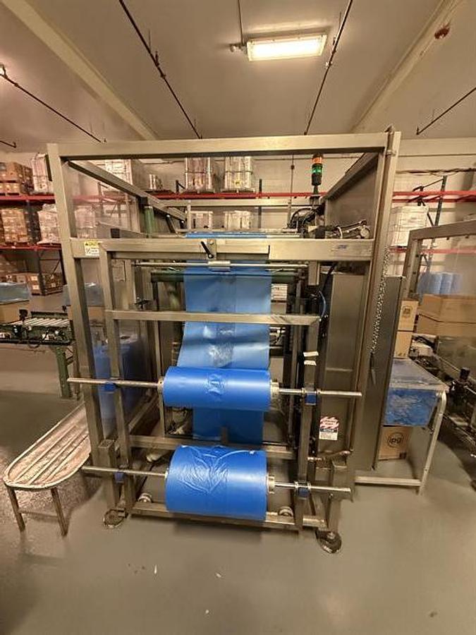 Used OK Superformer-1M Case Erector with OK SL220 Bag Inserter