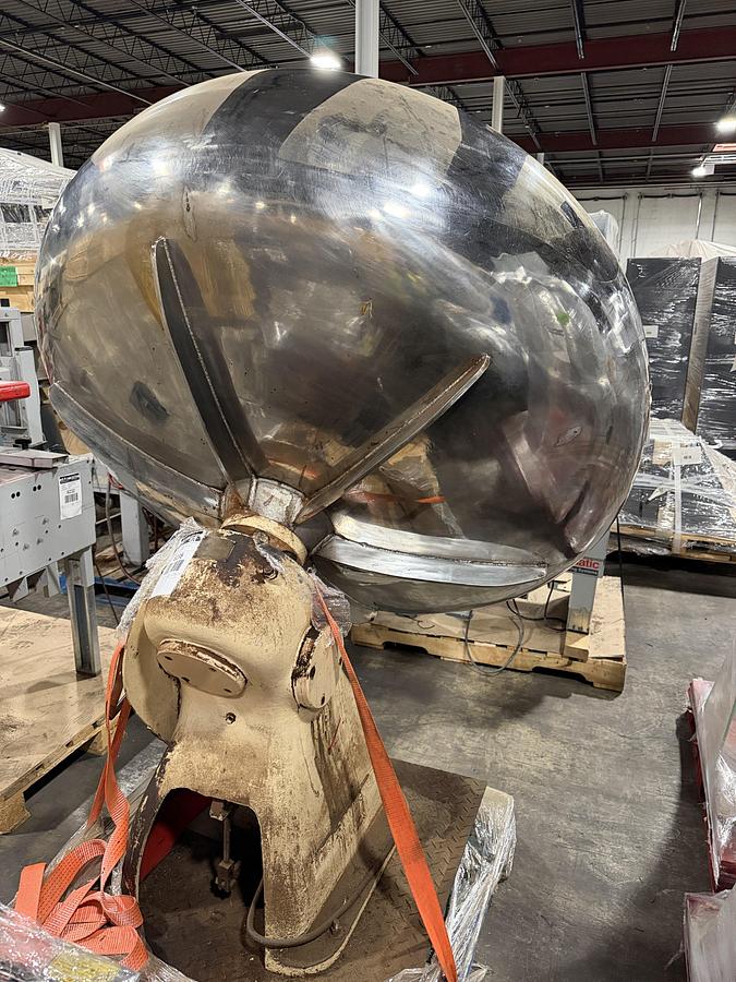 Used Skerman 60" Diameter Stainless Steel Coating Pan
