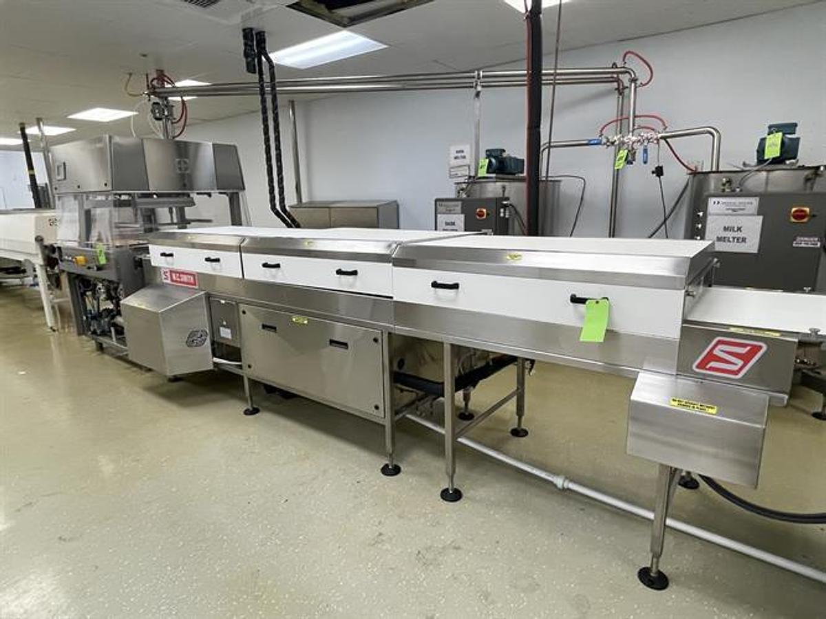 Used Smith 26" wide x 12-ft long Stainless Steel Cooling Tunnel