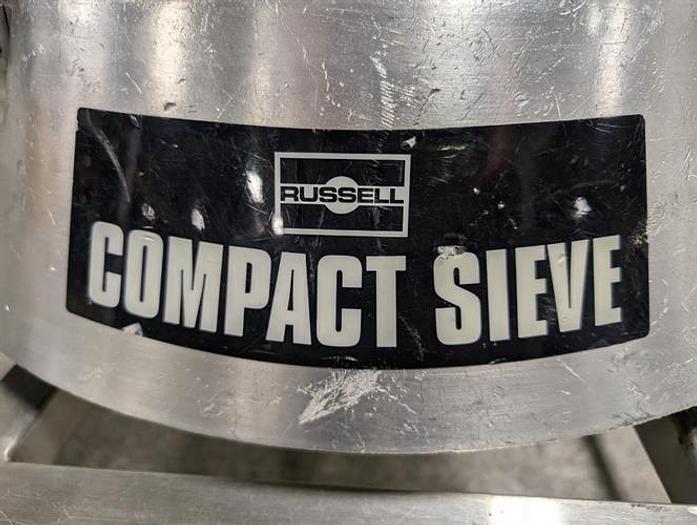 Used Russel Finex model 17240 22" diameter single deck sifter