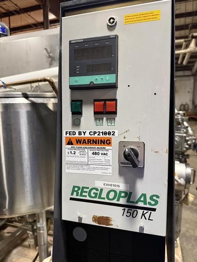 Used (2) AB Process 150 Gallon SS jacketed & Agitated Tanks