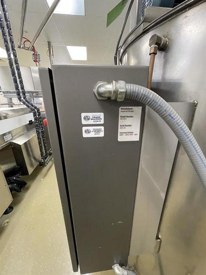 Used Imperial Design 1500 lb Stainless Steel Chocolate Melter