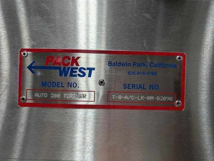Used Pack West Auto 200 8 spindle capper