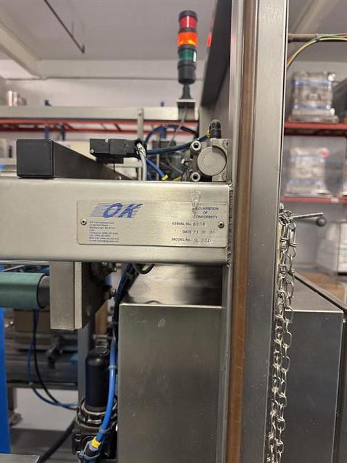 Used OK Superformer-1M Case Erector with OK SL220 Bag Inserter