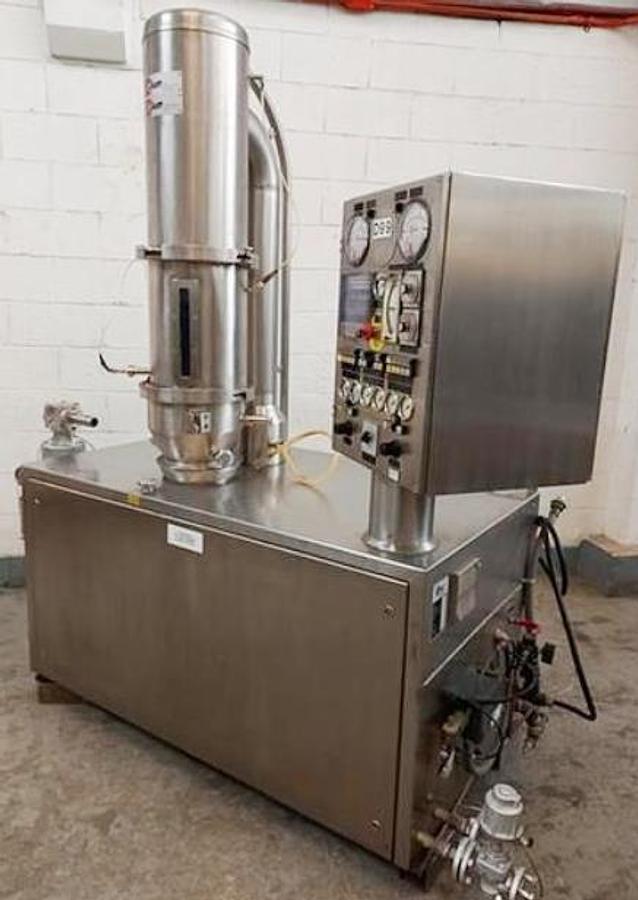 Used Glatt GPCG 3 Fluid Bed with spray head