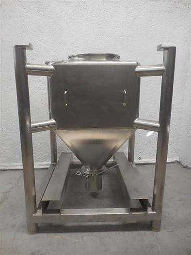Used Stainless steel 132 gallon bin container.