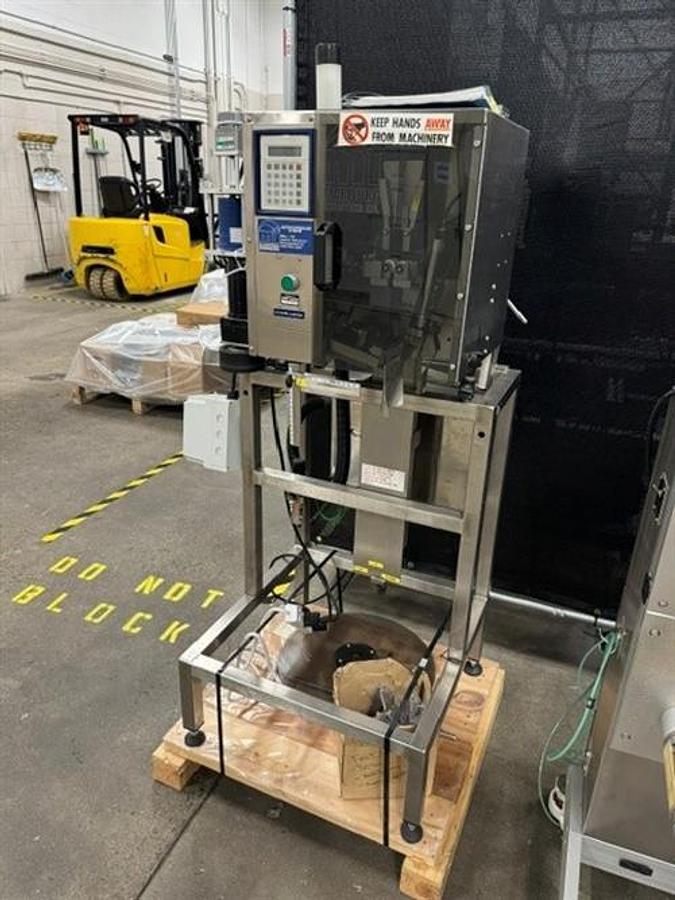 Used Marburg Model M-625FB Auto Cap Sealer/Shrink Bander