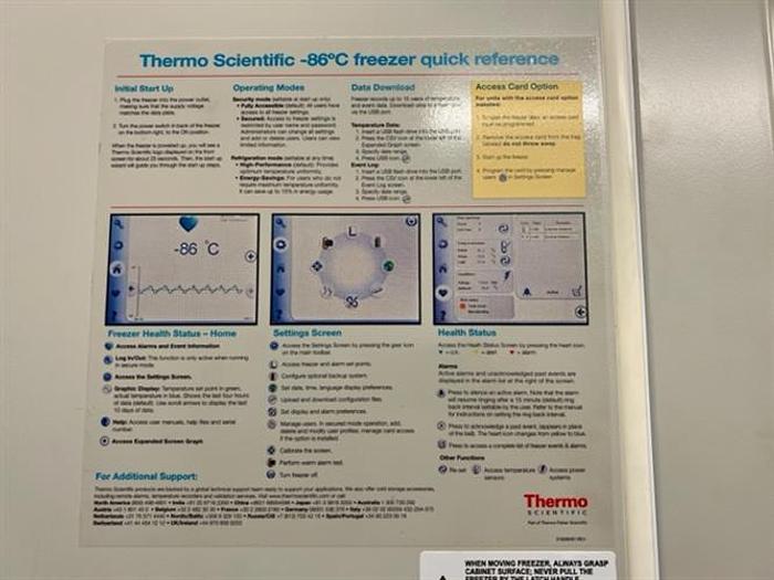 Used New Thermo Fisher Scientific Model 88400A Forma Ultra-Low Temperature Upright Freezer