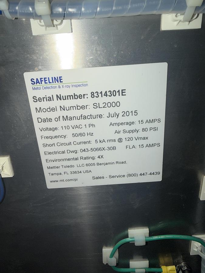 Used Metler Toledo/Safeline Stainless Steel Metal Detector with Conveyor