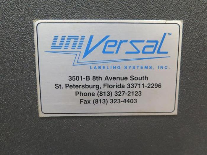 Used Universal type R310 Table Top Labeler for Round Containers
