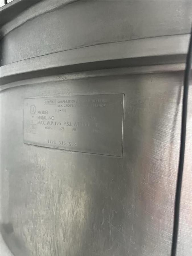 Used Groen 80 Gallon Single Action Jacketed Stainless Steel Cooking & Mixing Kettle