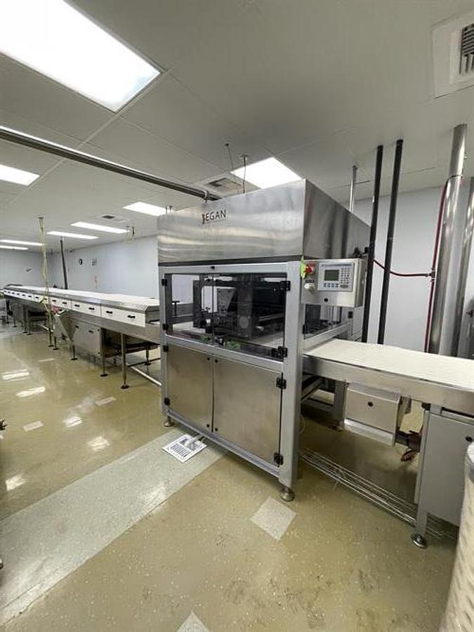 Used Sollich TTS-620 24" wide Temperstatic Enrober with Sollich Thermo Flow 40-ft Cooling Tunnel