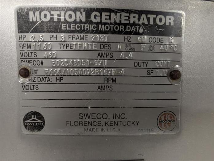 Used Sweco model XS48Y86 48" diameter  single deck sifter