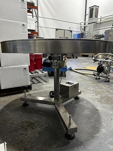 Used 39" Diameter Stainless Steel Accumulating Table