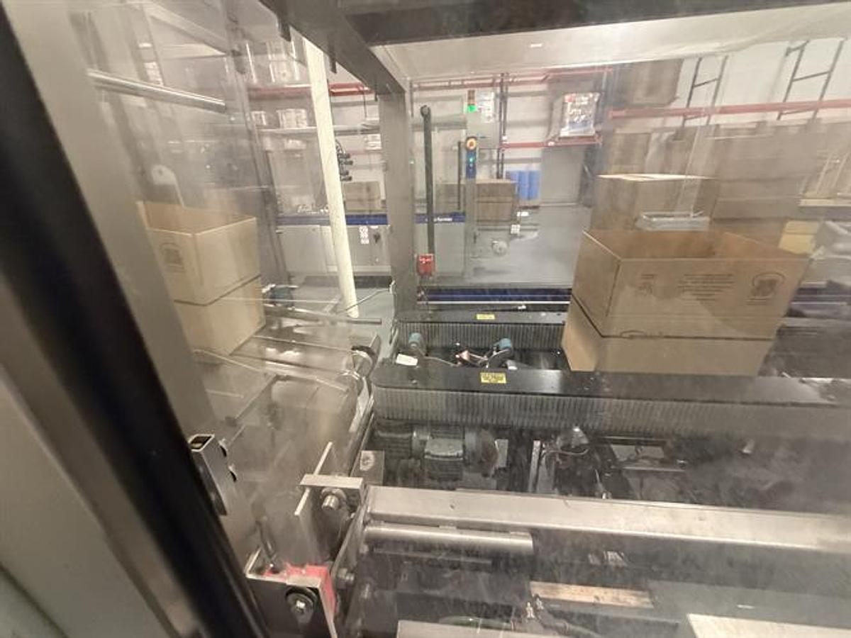 Used OK Superformer-1M Case Erector with OK SL220 Bag Inserter